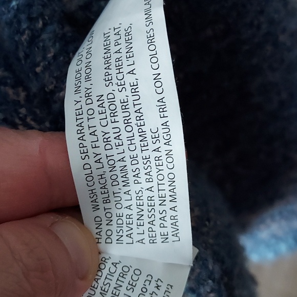 Black Tape long sleeve cardigan small blue brown - Picture 6 of 9